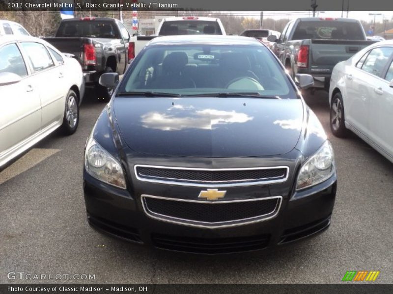 Black Granite Metallic / Titanium 2012 Chevrolet Malibu LS