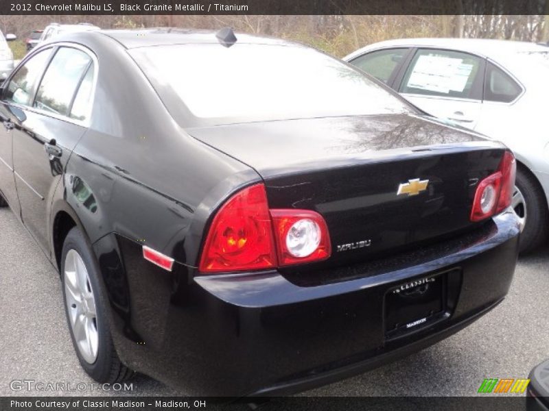 Black Granite Metallic / Titanium 2012 Chevrolet Malibu LS