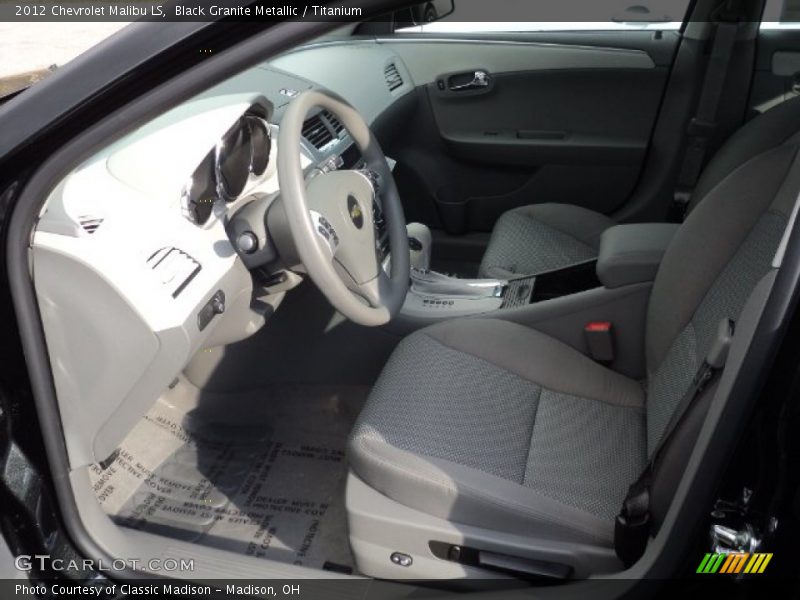 Black Granite Metallic / Titanium 2012 Chevrolet Malibu LS