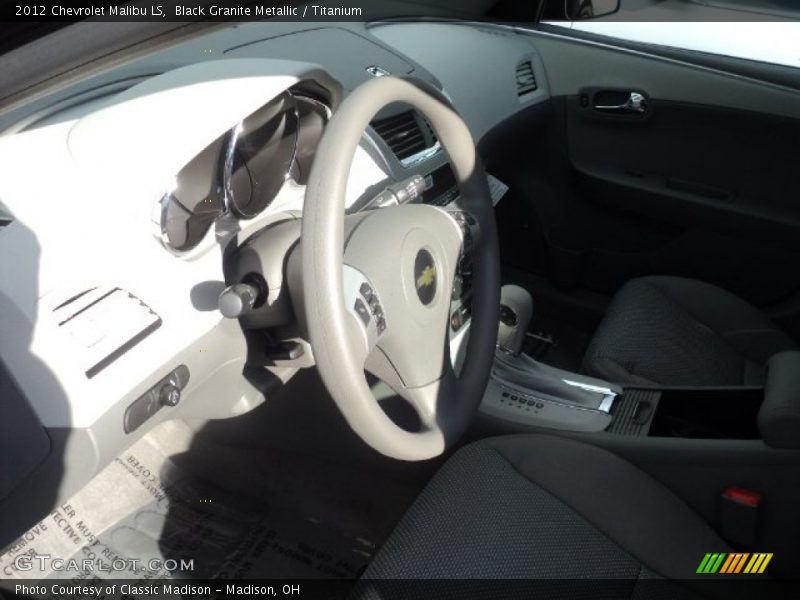 Black Granite Metallic / Titanium 2012 Chevrolet Malibu LS