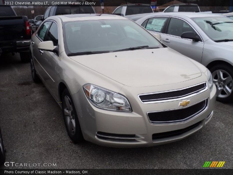 Gold Mist Metallic / Ebony 2012 Chevrolet Malibu LT