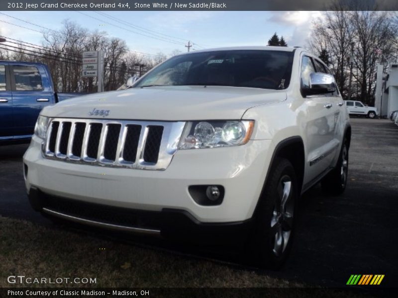 Stone White / New Saddle/Black 2012 Jeep Grand Cherokee Overland 4x4