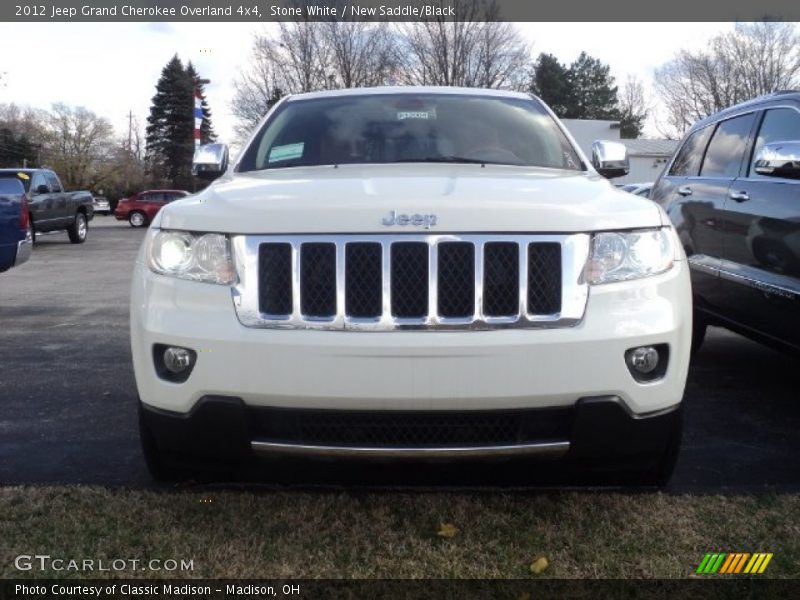 Stone White / New Saddle/Black 2012 Jeep Grand Cherokee Overland 4x4