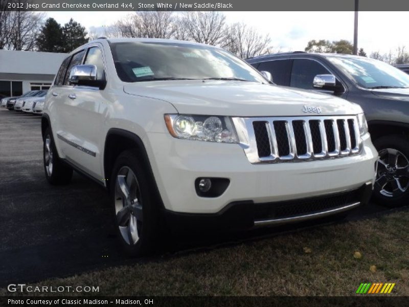 Stone White / New Saddle/Black 2012 Jeep Grand Cherokee Overland 4x4