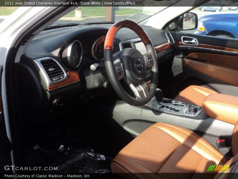 Stone White / New Saddle/Black 2012 Jeep Grand Cherokee Overland 4x4