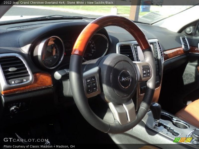Stone White / New Saddle/Black 2012 Jeep Grand Cherokee Overland 4x4