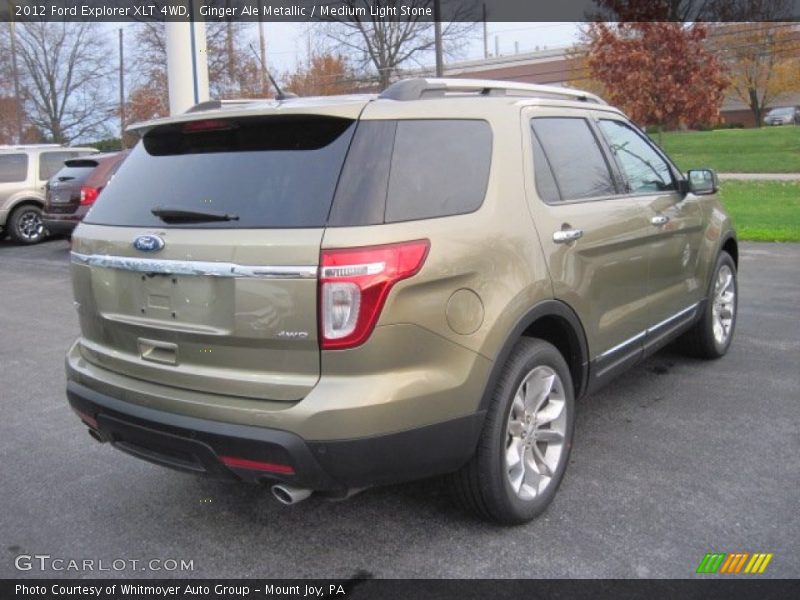 Ginger Ale Metallic / Medium Light Stone 2012 Ford Explorer XLT 4WD
