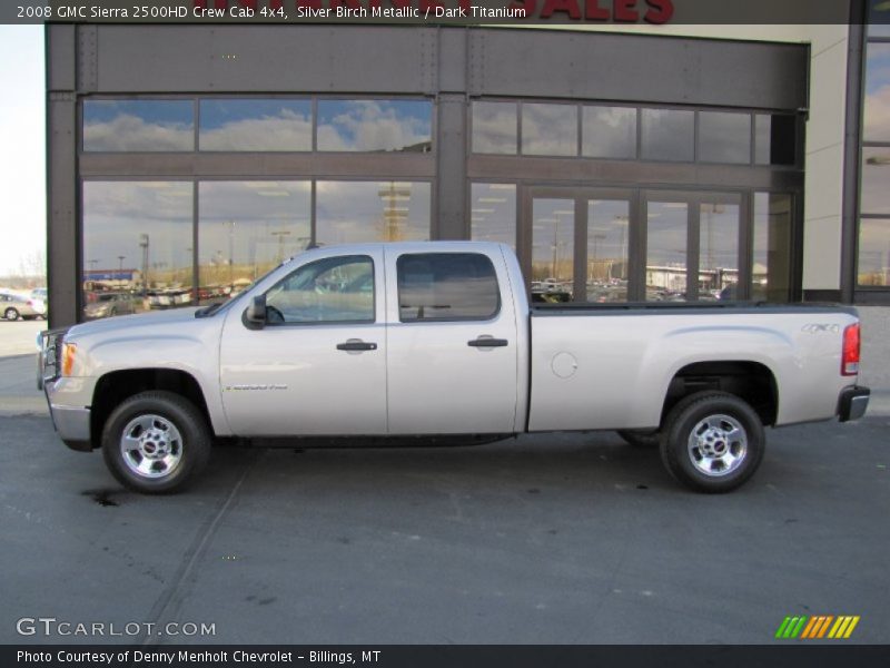 Silver Birch Metallic / Dark Titanium 2008 GMC Sierra 2500HD Crew Cab 4x4