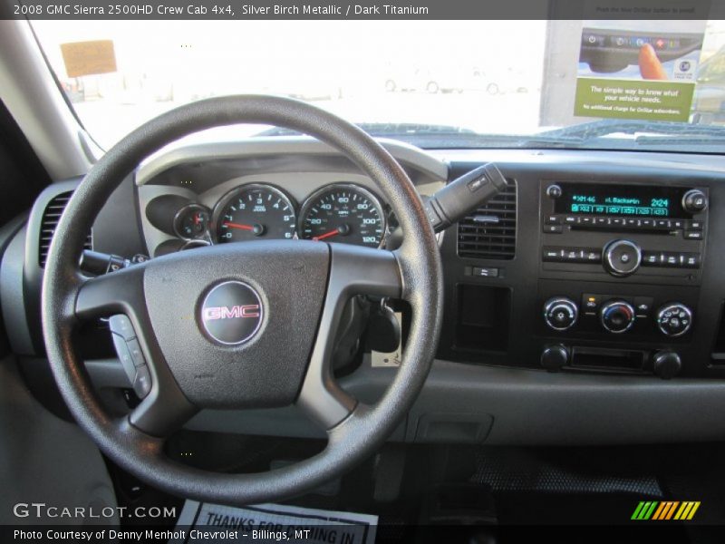 Silver Birch Metallic / Dark Titanium 2008 GMC Sierra 2500HD Crew Cab 4x4