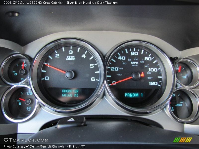 Silver Birch Metallic / Dark Titanium 2008 GMC Sierra 2500HD Crew Cab 4x4