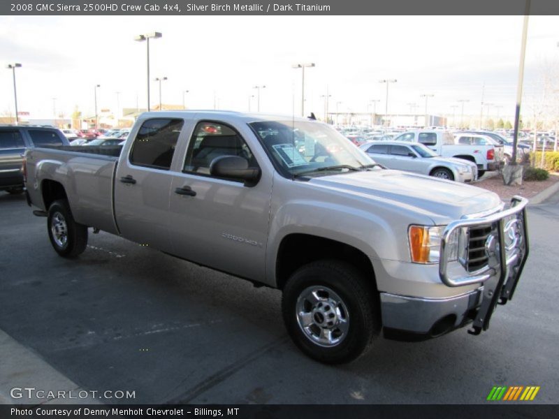 Silver Birch Metallic / Dark Titanium 2008 GMC Sierra 2500HD Crew Cab 4x4