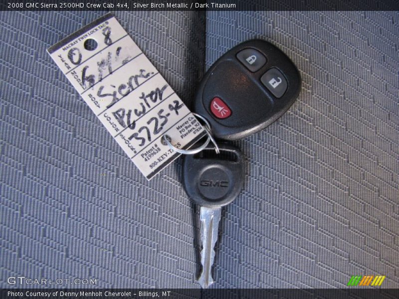 Silver Birch Metallic / Dark Titanium 2008 GMC Sierra 2500HD Crew Cab 4x4