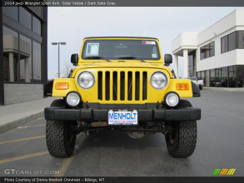 Solar Yellow / Dark Slate Gray 2004 Jeep Wrangler Sport 4x4