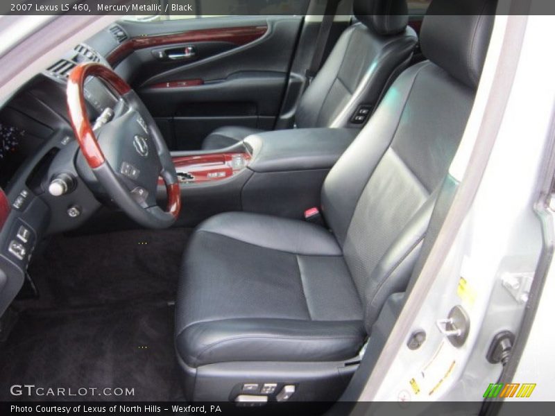 Mercury Metallic / Black 2007 Lexus LS 460