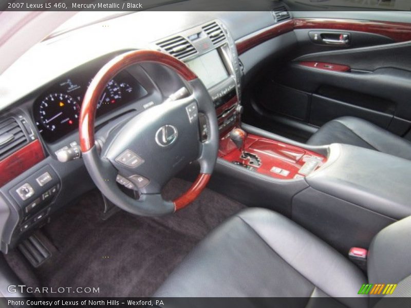 Mercury Metallic / Black 2007 Lexus LS 460