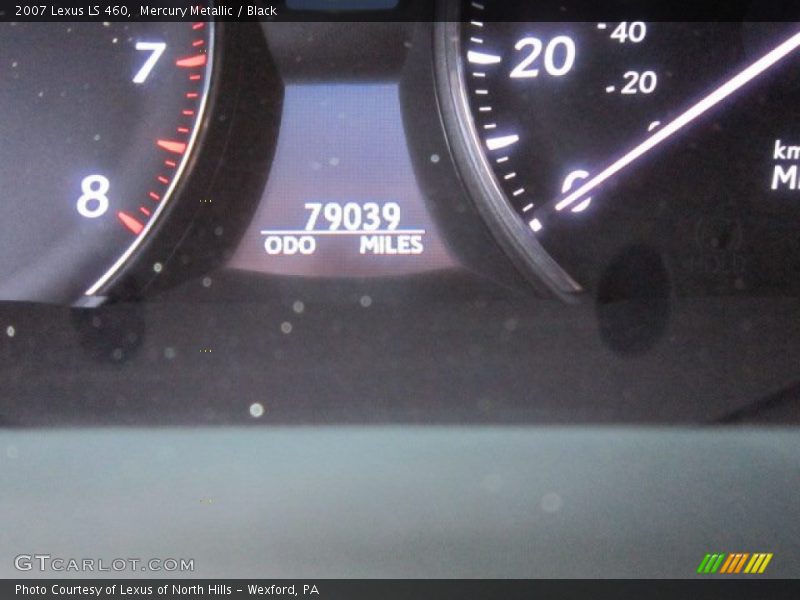 Mercury Metallic / Black 2007 Lexus LS 460