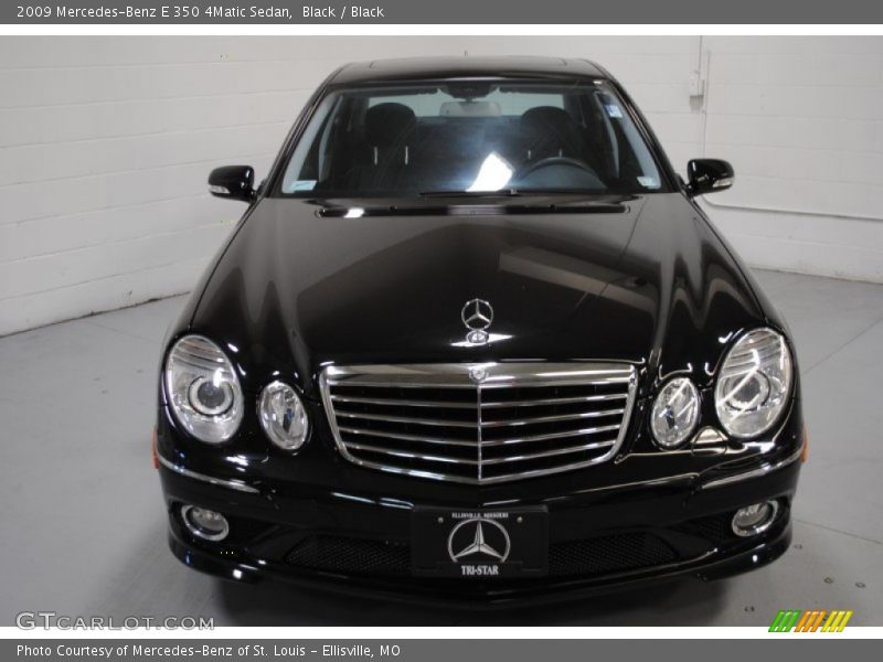Black / Black 2009 Mercedes-Benz E 350 4Matic Sedan