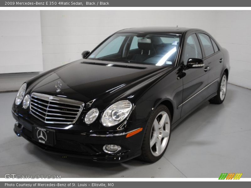 Black / Black 2009 Mercedes-Benz E 350 4Matic Sedan