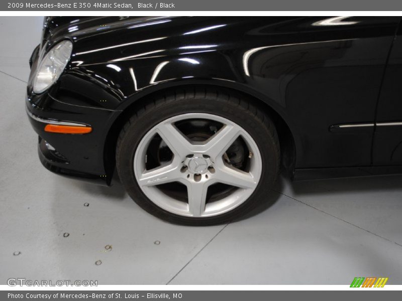 Black / Black 2009 Mercedes-Benz E 350 4Matic Sedan