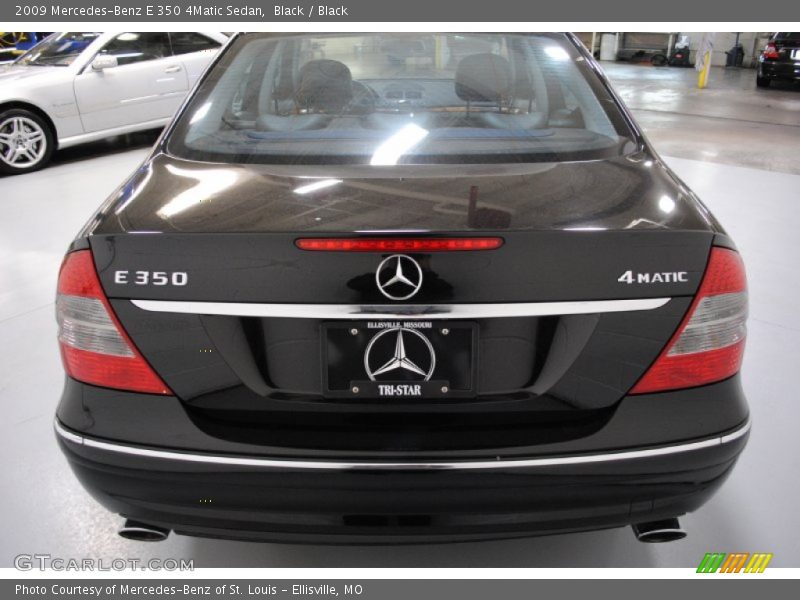 Black / Black 2009 Mercedes-Benz E 350 4Matic Sedan