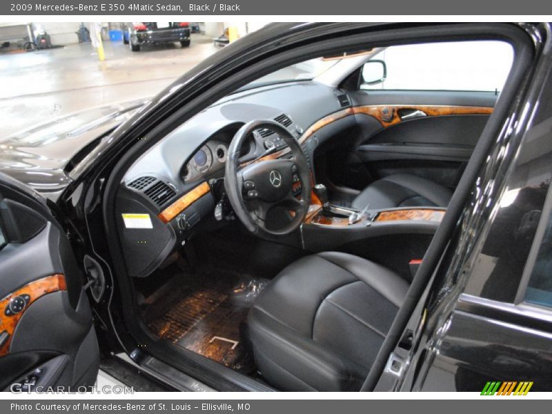 Black / Black 2009 Mercedes-Benz E 350 4Matic Sedan