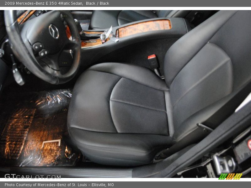 Black / Black 2009 Mercedes-Benz E 350 4Matic Sedan