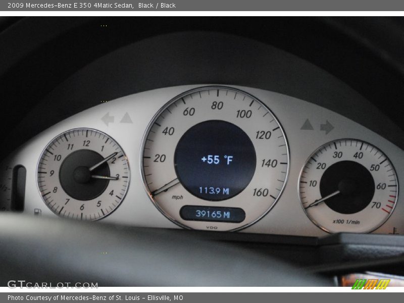 Black / Black 2009 Mercedes-Benz E 350 4Matic Sedan