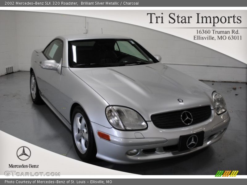 Brilliant Silver Metallic / Charcoal 2002 Mercedes-Benz SLK 320 Roadster