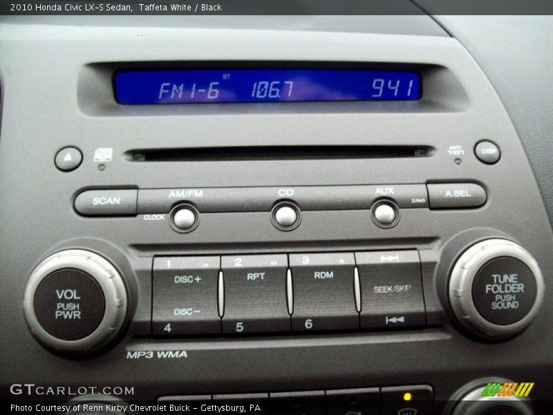 Taffeta White / Black 2010 Honda Civic LX-S Sedan
