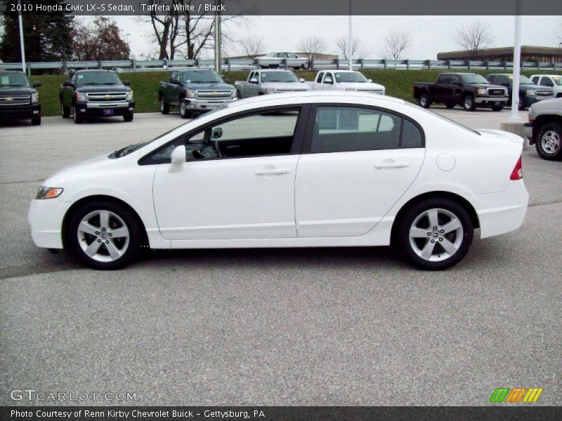 Taffeta White / Black 2010 Honda Civic LX-S Sedan