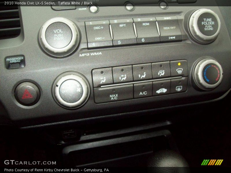 Taffeta White / Black 2010 Honda Civic LX-S Sedan