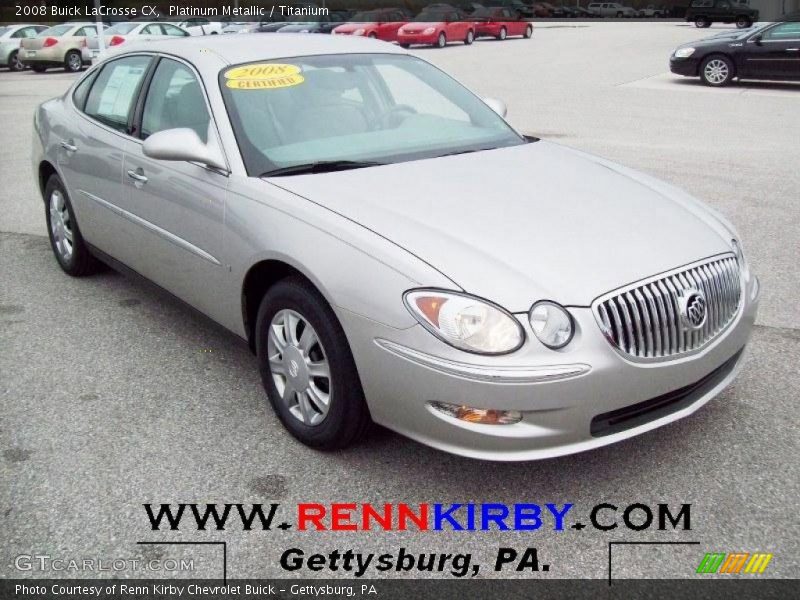 Platinum Metallic / Titanium 2008 Buick LaCrosse CX