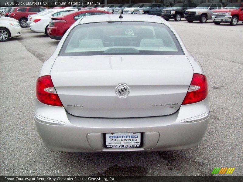 Platinum Metallic / Titanium 2008 Buick LaCrosse CX
