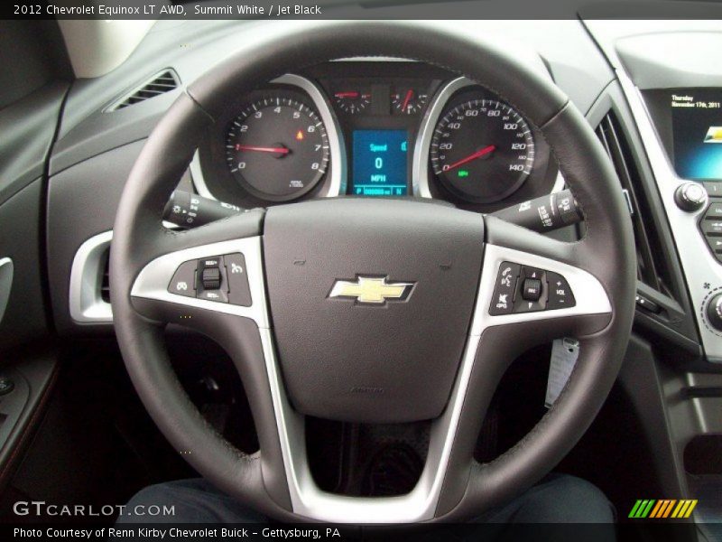 Summit White / Jet Black 2012 Chevrolet Equinox LT AWD