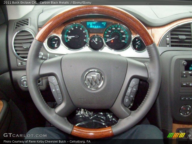 Carbon Black Metallic / Ebony/Ebony 2011 Buick Enclave CXL