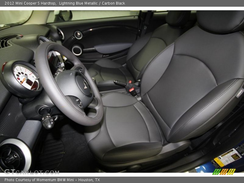 Lightning Blue Metallic / Carbon Black 2012 Mini Cooper S Hardtop