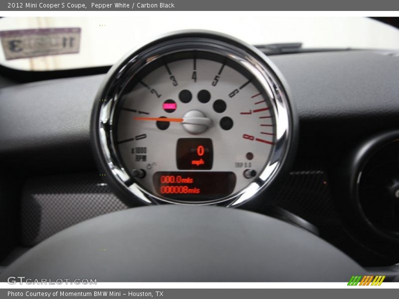 Pepper White / Carbon Black 2012 Mini Cooper S Coupe