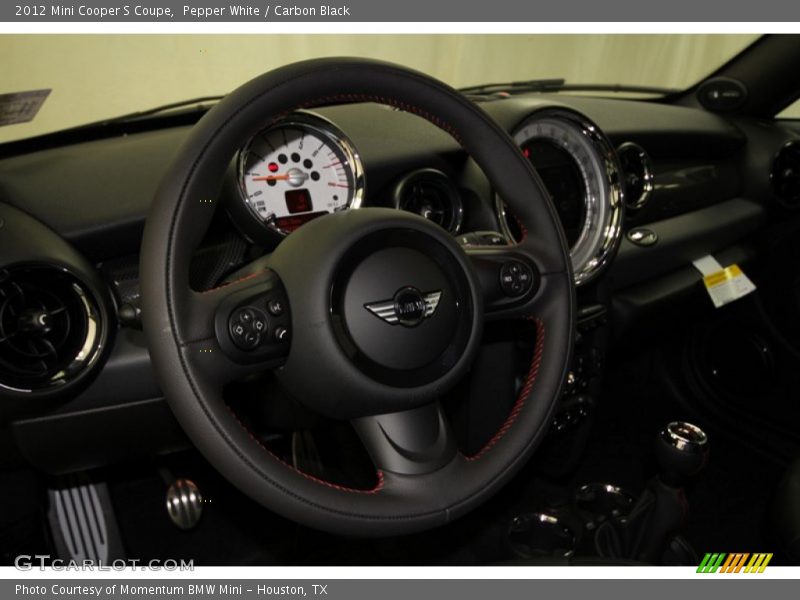 Pepper White / Carbon Black 2012 Mini Cooper S Coupe