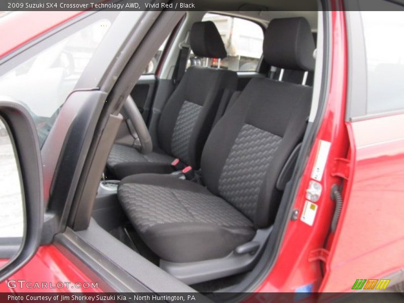 Vivid Red / Black 2009 Suzuki SX4 Crossover Technology AWD