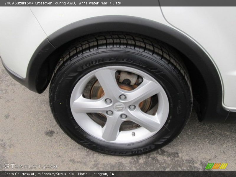 White Water Pearl / Black 2009 Suzuki SX4 Crossover Touring AWD