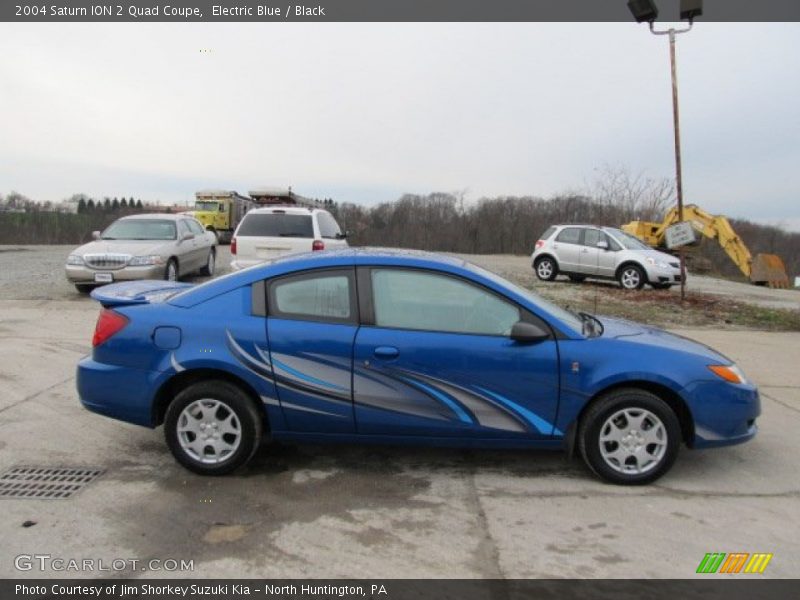 Electric Blue / Black 2004 Saturn ION 2 Quad Coupe