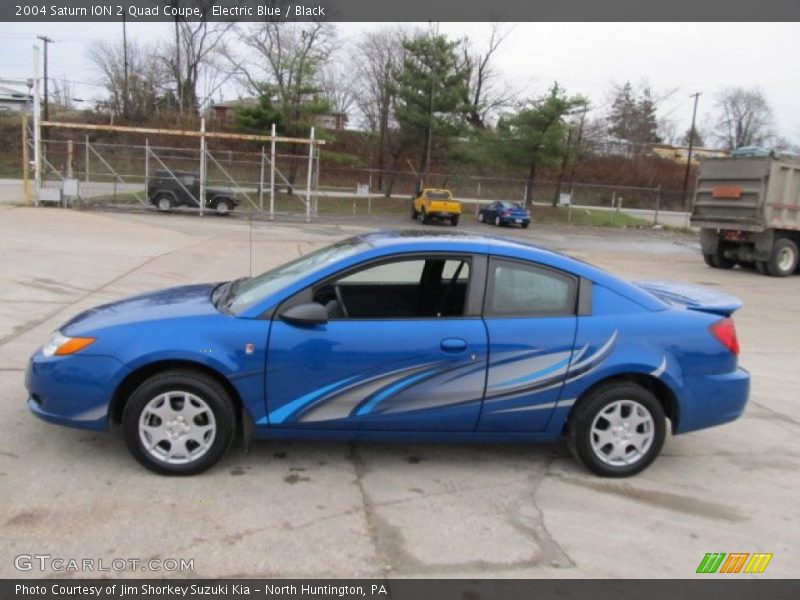 Electric Blue / Black 2004 Saturn ION 2 Quad Coupe