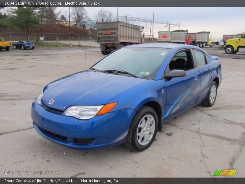 Electric Blue / Black 2004 Saturn ION 2 Quad Coupe