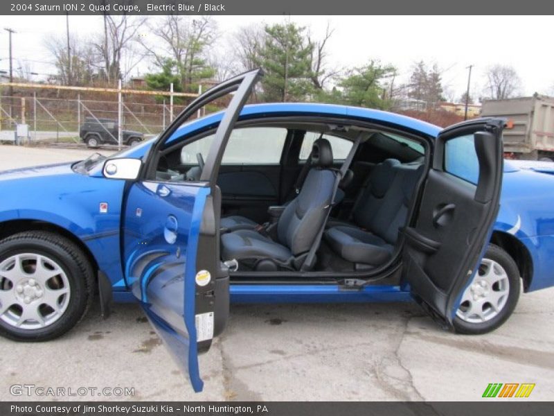 Electric Blue / Black 2004 Saturn ION 2 Quad Coupe