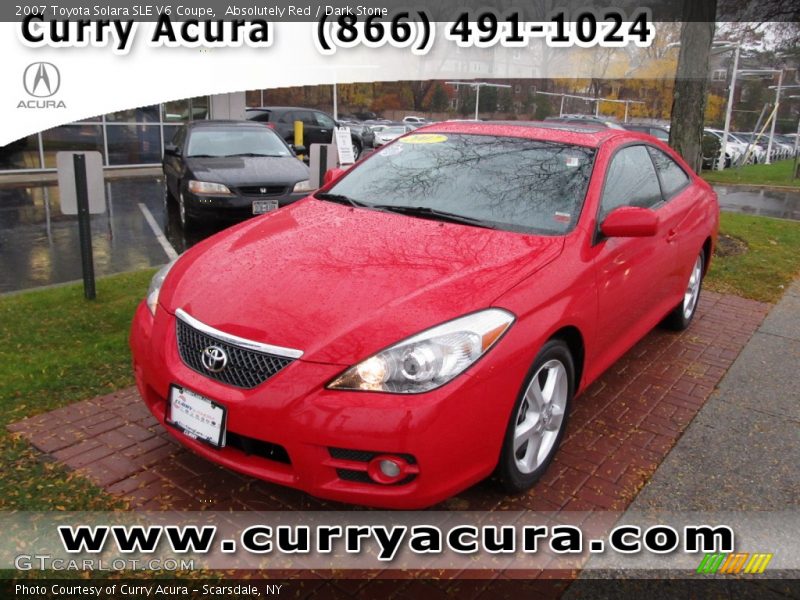Absolutely Red / Dark Stone 2007 Toyota Solara SLE V6 Coupe