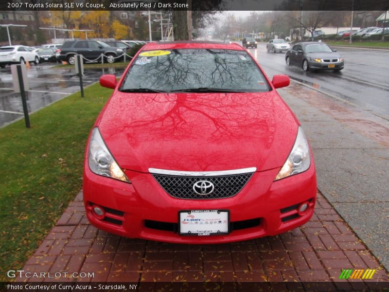 Absolutely Red / Dark Stone 2007 Toyota Solara SLE V6 Coupe