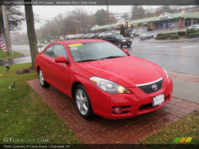 Absolutely Red / Dark Stone 2007 Toyota Solara SLE V6 Coupe