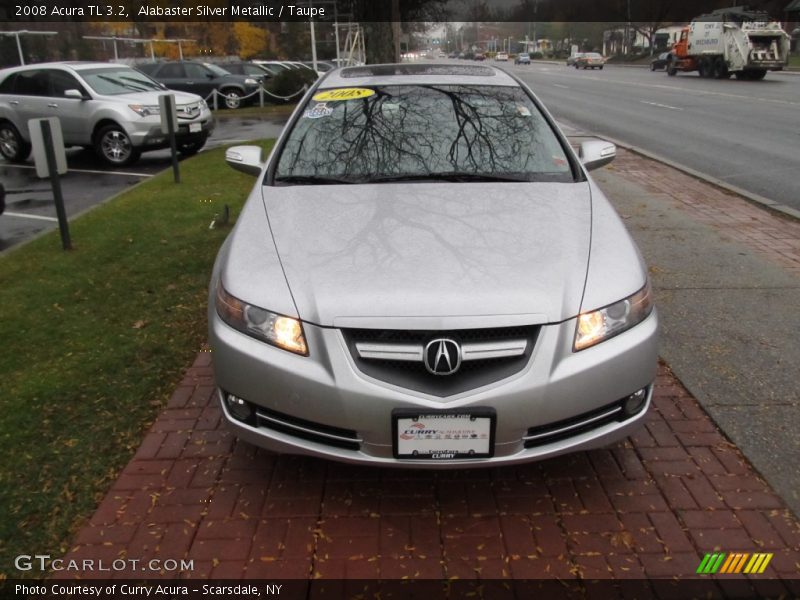 Alabaster Silver Metallic / Taupe 2008 Acura TL 3.2