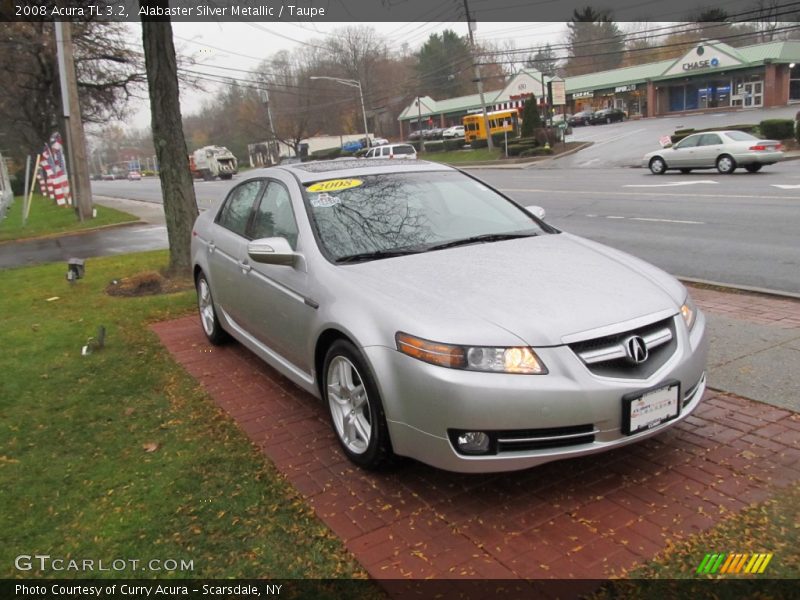 Alabaster Silver Metallic / Taupe 2008 Acura TL 3.2