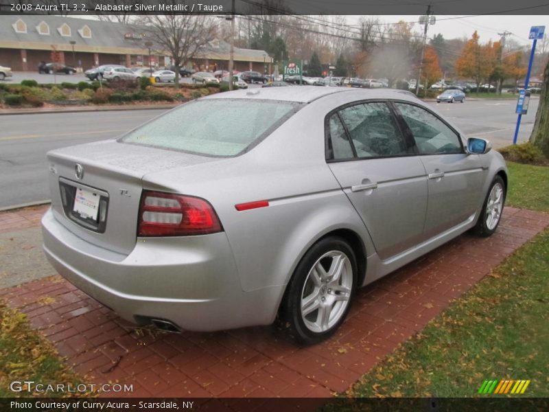 Alabaster Silver Metallic / Taupe 2008 Acura TL 3.2